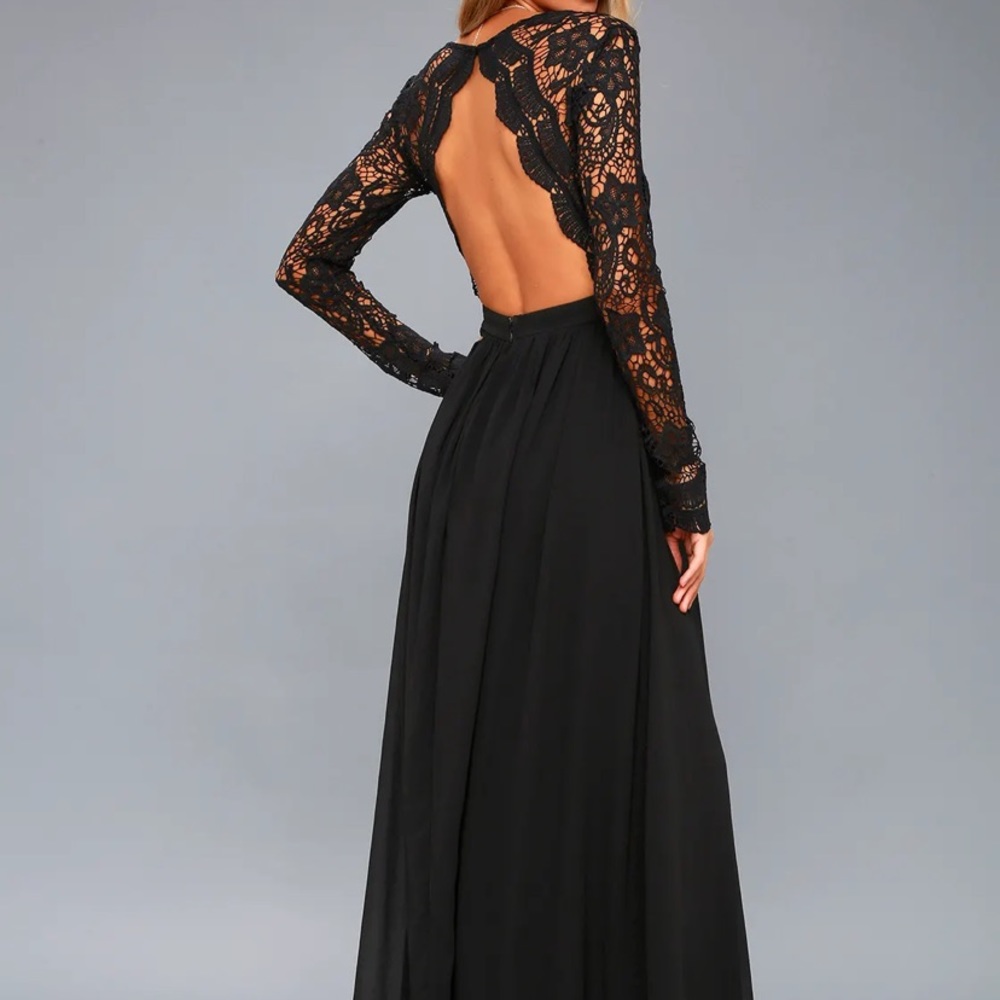 Lulus Awaken My Love Long Sleeve Lace Maxi Dress